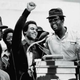 Huey Newton of the Black Panthers (with raised fist) at a Revolutionary People's Party Convention in 1970
David Fenton/Archive Photos/Getty Images